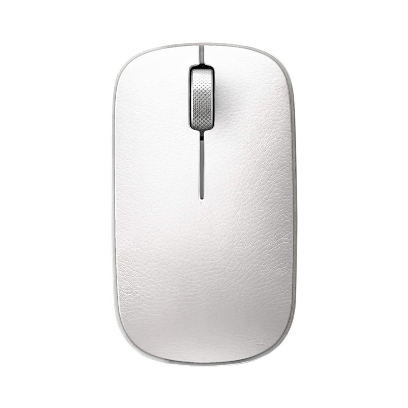 Azio Retro Classic Bluetooth Mouse (Maple) - Wireless, Genuine Leather Topped with Pixart Precision Tracker - Image 1